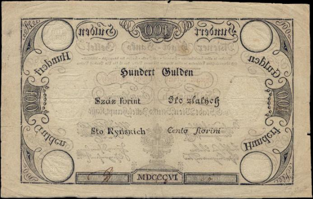Eine alte deutsche Banknote mit schwarzem Hintergrund, die ein Porträt eines Mannes und den Text "100 Pfennig" zeigt.