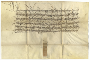 Ein gelbliches, altes Stück Papier mit schwarzer Handschrift, ein Schreiben des deutschen Staates, das die Freigabe einer Petition für den Tod eines Mannes anfordert.