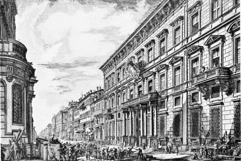Schwarze und weiße Zeichnung einer belebten Stadtstraße mit Fußgängern, Gebäuden, Säulen und Skulpturen unter einem bewölkten Himmel, mit dem Text "New York, New York City, New England, New Yorker, Silvester, Neujahr" unten.