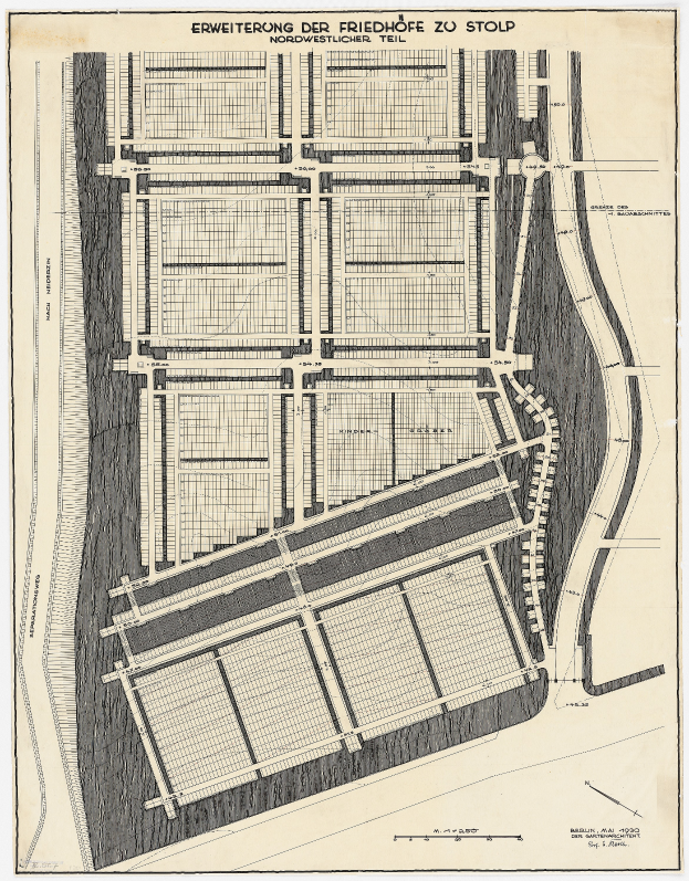 Ein altes Stadtplan von einer Stadt mit zahlreichen Gebäuden und einem Stadtplan, mit Text, der das Stadtlayout beschreibt.